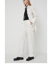 Spodnie spodnie Logan damskie kolor beżowy szerokie high waist - Answear.com Birgitte Herskind