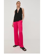 Spodnie spodnie damskie kolor fioletowy proste high waist - Answear.com Birgitte Herskind