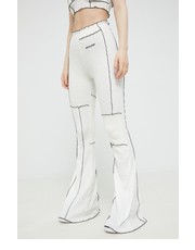 Spodnie spodnie damskie kolor szary dzwony high waist - Answear.com Sixth June