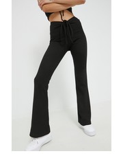 Spodnie spodnie damskie kolor czarny dzwony medium waist - Answear.com Sixth June