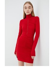 Sukienka sukienka kolor czerwony mini dopasowana - Answear.com Sixth June