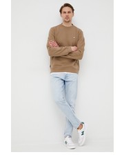 Bluza męska bluza męska kolor brązowy gładka - Answear.com Woolrich