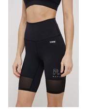 Spodnie szorty sportowe damskie kolor czarny z aplikacją high waist - Answear.com P.E Nation