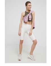 Spodnie szorty damskie kolor beżowy gładkie high waist - Answear.com P.E Nation