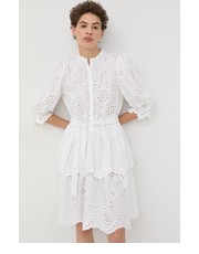 Sukienka sukienka bawełniana kolor biały mini rozkloszowana - Answear.com Bruuns Bazaar