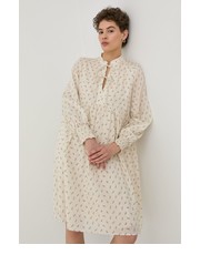 Sukienka sukienka kolor beżowy midi rozkloszowana - Answear.com Bruuns Bazaar