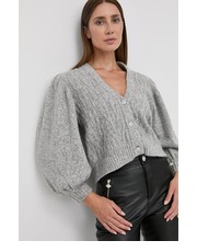 Sweter kardigan wełniany damski kolor szary lekki - Answear.com Custommade