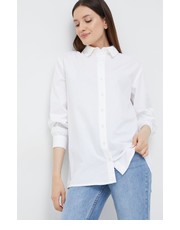 Koszula koszula bawełniana damska kolor biały relaxed z kołnierzykiem klasycznym - Answear.com Selected Femme