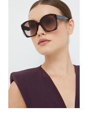 Okulary Alexander McQueen okulary przeciwsłoneczne damskie kolor brązowy - Answear.com Alexander Mcqueen
