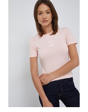 Bluzka t-shirt bawełniany kolor różowy - Answear.com Calvin Klein Jeans