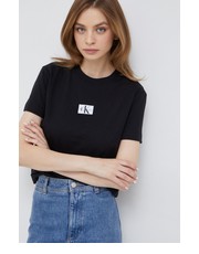 Bluzka t-shirt bawełniany kolor czarny - Answear.com Calvin Klein Jeans
