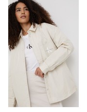 Kurtka kurtka dwustronna damska kolor beżowy przejściowa - Answear.com Calvin Klein Jeans