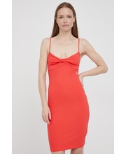Sukienka sukienka kolor czerwony mini dopasowana - Answear.com Calvin Klein Jeans