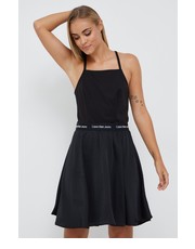 Sukienka sukienka kolor czarny mini rozkloszowana - Answear.com Calvin Klein Jeans