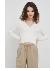 Sweter kardigan damski kolor beżowy lekki - Answear.com Calvin Klein Jeans