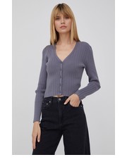 Sweter kardigan damski kolor szary lekki - Answear.com Calvin Klein Jeans