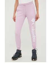 Spodnie spodnie damskie kolor różowy z nadrukiem - Answear.com Columbia