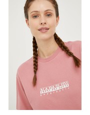 Bluzka t-shirt bawełniany kolor różowy - Answear.com Napapijri