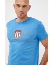T-shirt - koszulka męska t-shirt bawełniany z nadrukiem - Answear.com Gant