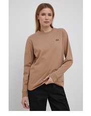 Bluzka longsleeve bawełniany kolor brązowy - Answear.com Vans