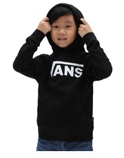 Bluza Bluza bawełniana dziecięca kolor czarny z kapturem z nadrukiem - Answear.com Vans