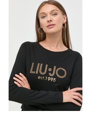Bluzka longsleeve bawełniany kolor czarny - Answear.com Liu Jo