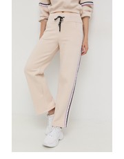 Spodnie spodnie dresowe damskie kolor beżowy z aplikacją - Answear.com Liu Jo