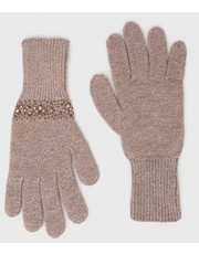 Rękawiczki rękawiczki damskie kolor beżowy - Answear.com Liu Jo