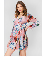 sukienka Kopertowa sukienka w kwiaty - NA-KD.com
