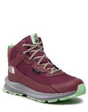 Sportowe buty dziecięce Trekkingi  - Youth Fastpack Hiker Mid Wp NF0A7W5V9Z21 Red Violet/Wild Ginger - eobuwie.pl The North Face