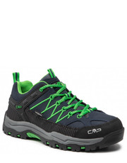 Półbuty Trekkingi  - Kids Rigel Low Trekking Shoes Wp 3Q13244J B.Blue/Gecko 51AK - eobuwie.pl Cmp