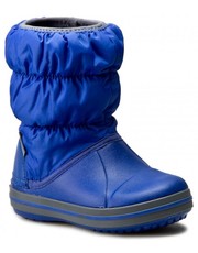 Trapery dziecięce Śniegowce  - Winter Puff Boot Kids 14613 Cerulean Blue/Light Grey - eobuwie.pl Crocs