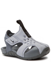 Sandały dziecięce Sandały  - Sunray Protect 2 (TD) 943827 004 Wolf Grey/Black/Cool Grey - eobuwie.pl Nike