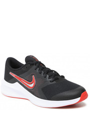 Sneakersy Buty  - Downshifter 11 (GS) CZ3949 005 Black/University Red - eobuwie.pl Nike