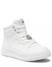 Trzewiki dziecięce Sneakersy  - High T Top Lace-Up Sneaker T3A9-32339-1435 M White 100 - eobuwie.pl Tommy Hilfiger