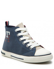 Trzewiki dziecięce Trampki  - High Top Lace-Up Sneaker T3X9-32451-1441 M Blue/Bordeaux X663 - eobuwie.pl Tommy Hilfiger