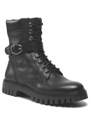 Botki Trapery  - Buckle Lace Up Boot FW0FW06734 Black BDS - eobuwie.pl Tommy Hilfiger
