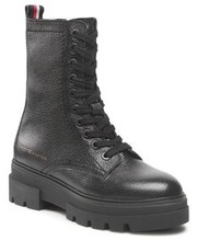 Botki Trapery  - Monochromatic Lace Up Boot FW0FW06732 Black BDS - eobuwie.pl Tommy Hilfiger
