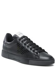 Mokasyny męskie Sneakersy  - X4X554 XF663 00553 Black/Black - eobuwie.pl Emporio Armani