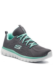 Półbuty Buty  - Get Connected 12615/CCGR Charcoal/Green - eobuwie.pl Skechers