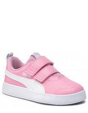 Półbuty dziecięce Sneakersy  - Courtflex v2 V Ps 371543 23 Prism Pink/ White - eobuwie.pl Puma
