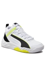 Mokasyny męskie Sneakersy  - Rebound Future Evo Core 386379  White/Black/Light Lime - eobuwie.pl Puma