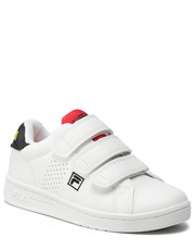 Półbuty dziecięce Sneakersy  - Crosscourt 2 Nt Velcro Kids FFK0018.13041 White/ Red - eobuwie.pl Fila