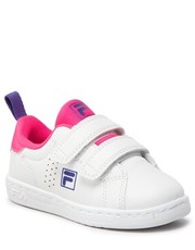 Półbuty dziecięce Sneakersy  - Crosscourt 2 Nt Velcro Tdl FFK0010.13153 White/Knockout Pink - eobuwie.pl Fila