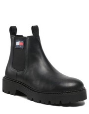 Botki męskie Sztyblety  - Heritage Branding Chelsea Boot EM0EM01058 Black BDS - eobuwie.pl Tommy Jeans