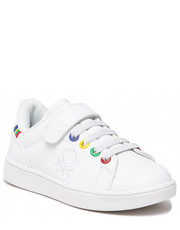 Półbuty dziecięce Sneakersy  - Penn Multirings BTK214005 White/Royal - eobuwie.pl United Colors Of Benetton