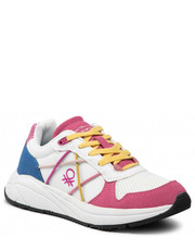 Sneakersy Sneakersy  - Ascent Colour BTW217305 White/Fucsia 1081 - eobuwie.pl United Colors Of Benetton