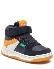 Trzewiki dziecięce Sneakersy  - Kickalien 910873-30-10 Marine Blanc Orange - eobuwie.pl Kickers
