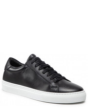 Mokasyny męskie Sneakersy  - Theodor Leather Sneaker LDM801022 Black/White 100201 - eobuwie.pl Les Deux