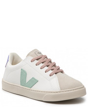 Półbuty dziecięce Sneakersy  - Small Esplar Laces Chromefree Leather RS0502862C-J White/Matcha/Lavende - eobuwie.pl Veja